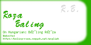 roza baling business card